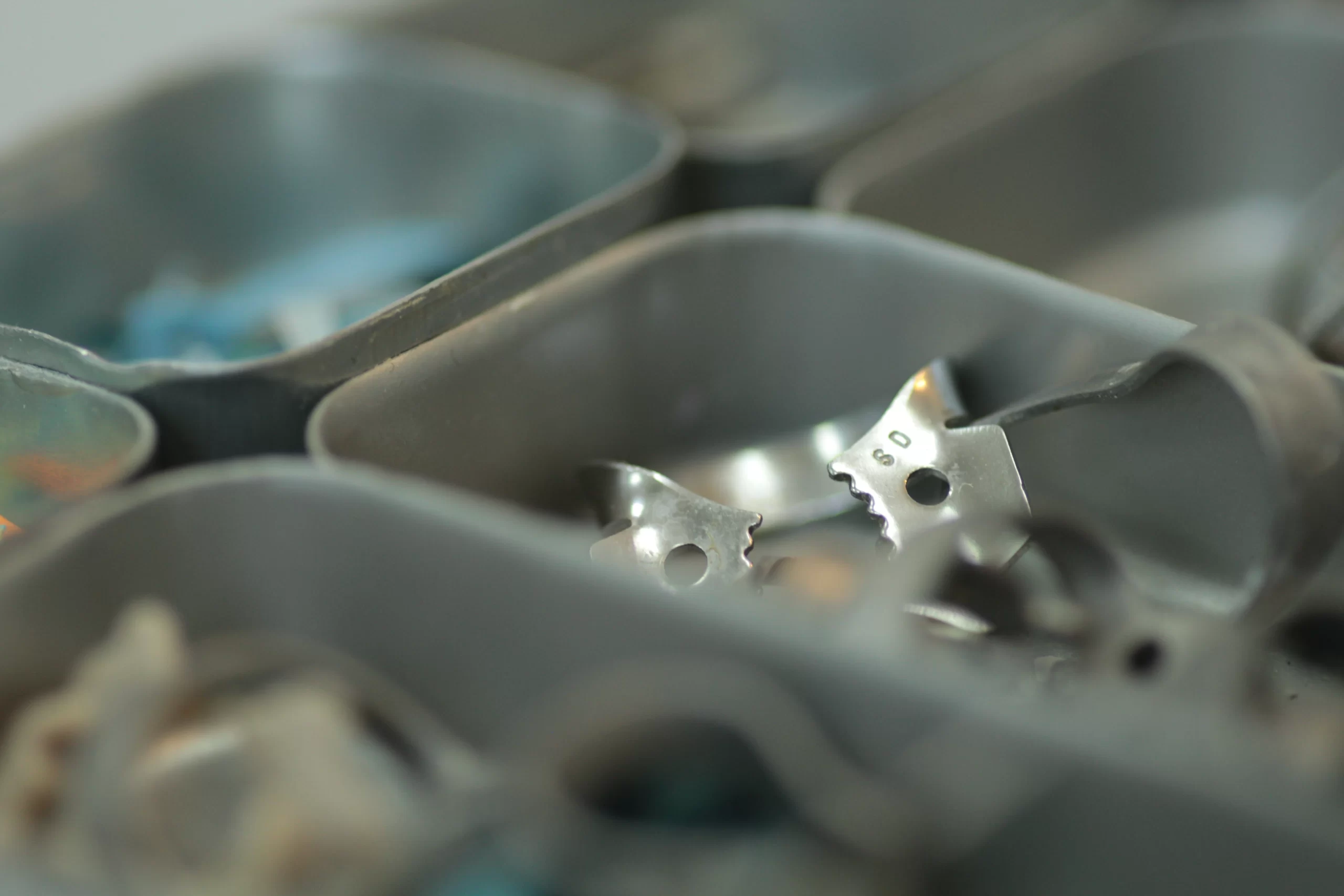 dental instruments in a box